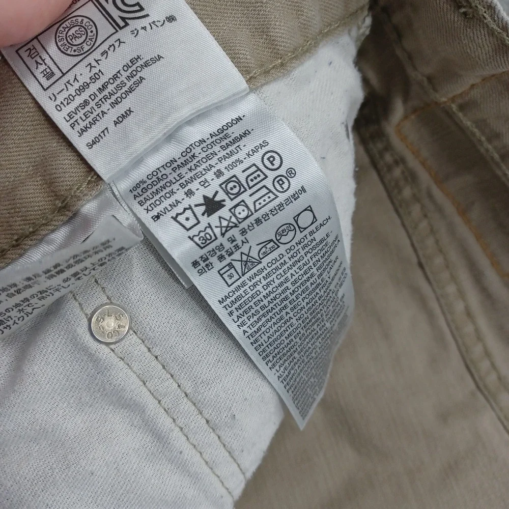 Levis‎ 559 Jeans Men 44x30 Brown Denim Relaxed Fit Straight Leg Pockets